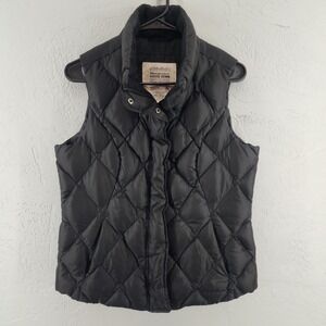 Eddie Bauer Medium | Womens Black Diamond Quilted Goose Down Puffer Vest